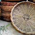 Плетеная национальная корзина-сават (диаметр 68 см)